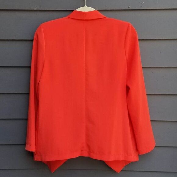 Orangish/Red LUSH Lightweight Topper/Open Front Jacket Size Small - Picture 5 of 7